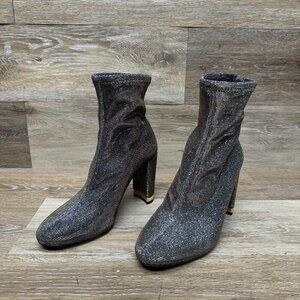 Michael Kors Mandy Flex Metallic Woven Boots Women's Size 7